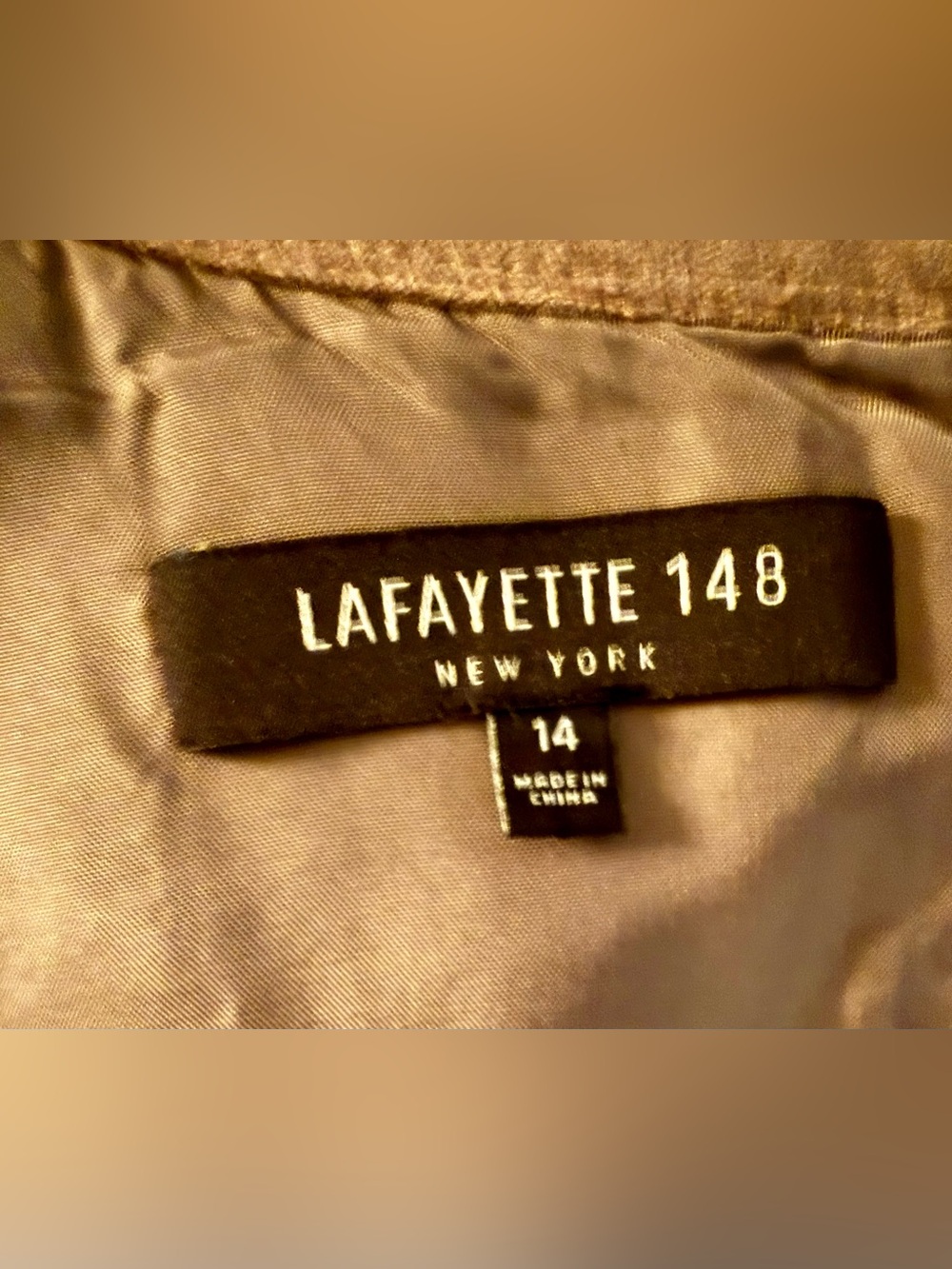Lafayette 148 New York Mauve and Black Abstract Patterned Midi Sheath Dress - Picture 5 of 6